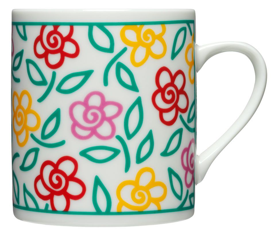 Bo Bendixen Tasse / Becher Blume weiß 0,3 l''