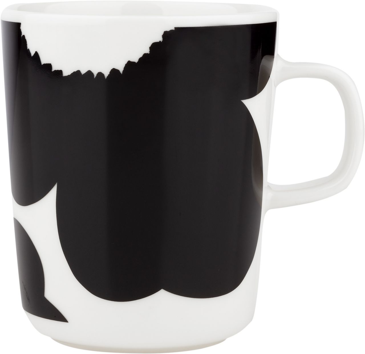 Marimekko Unikko Iso Oiva Tasse / Becher 0,25 l cremeweiß, schwarz''