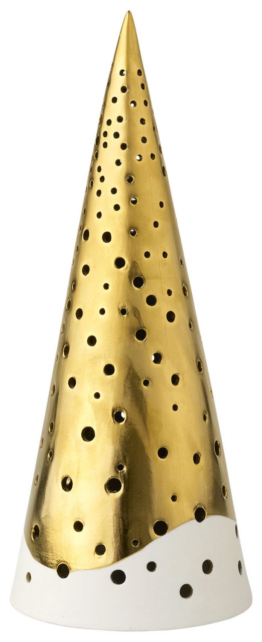 Kähler Design Nobili Weihnachten Teelichtleuchter creme, gold''