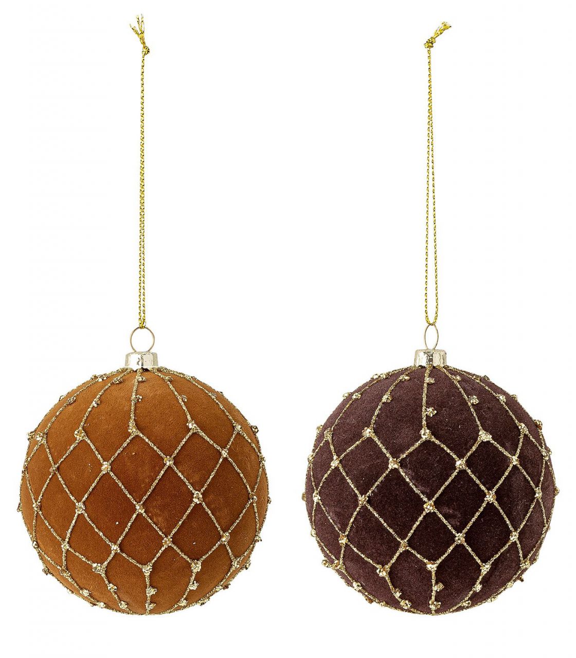 Bloomingville Christbaumkugel Glas farbig Ø 8 cm 2er Set Petri''