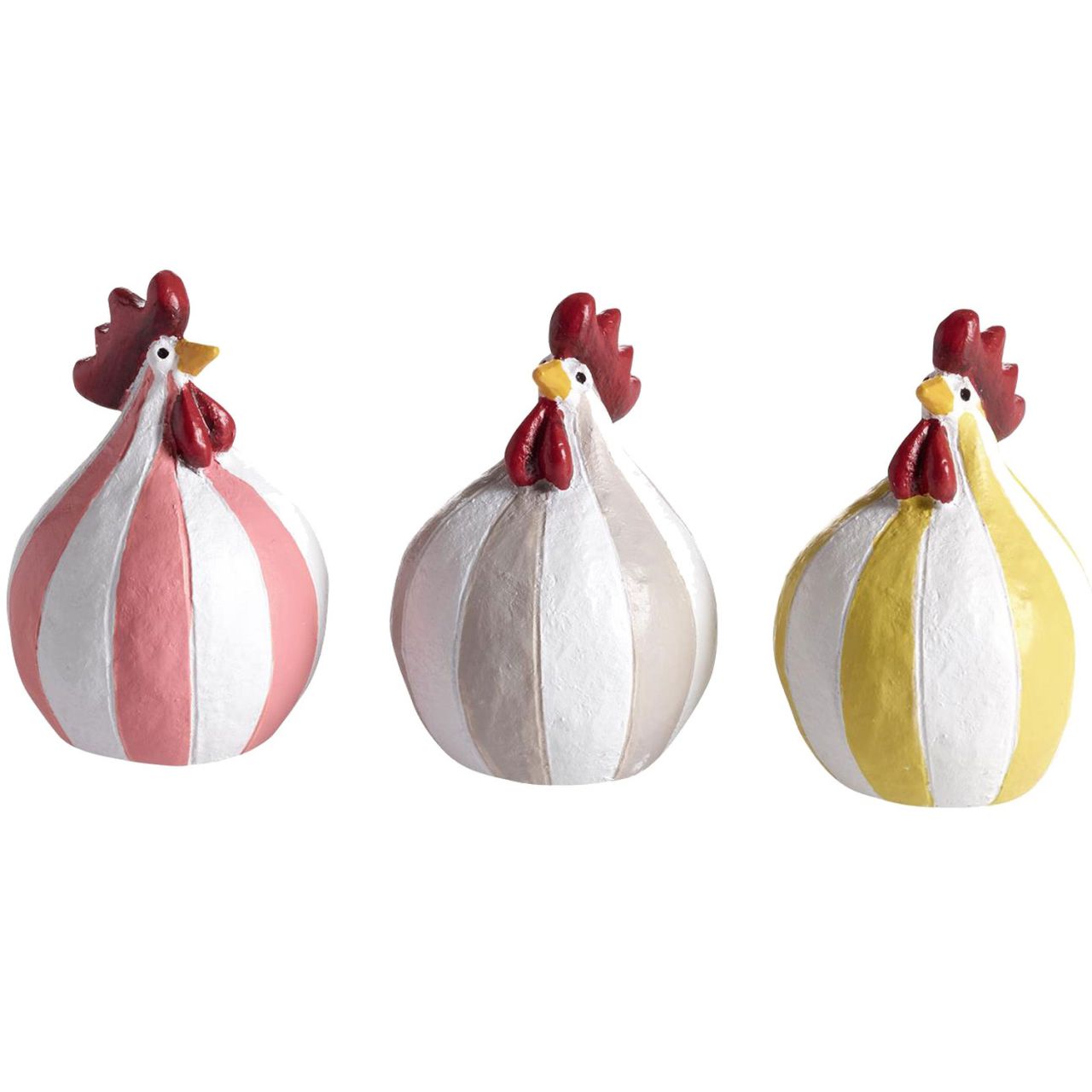 Nääsgränsgården Osterhühner Polka 3er Set Höhe 5,2 cm gelb,...