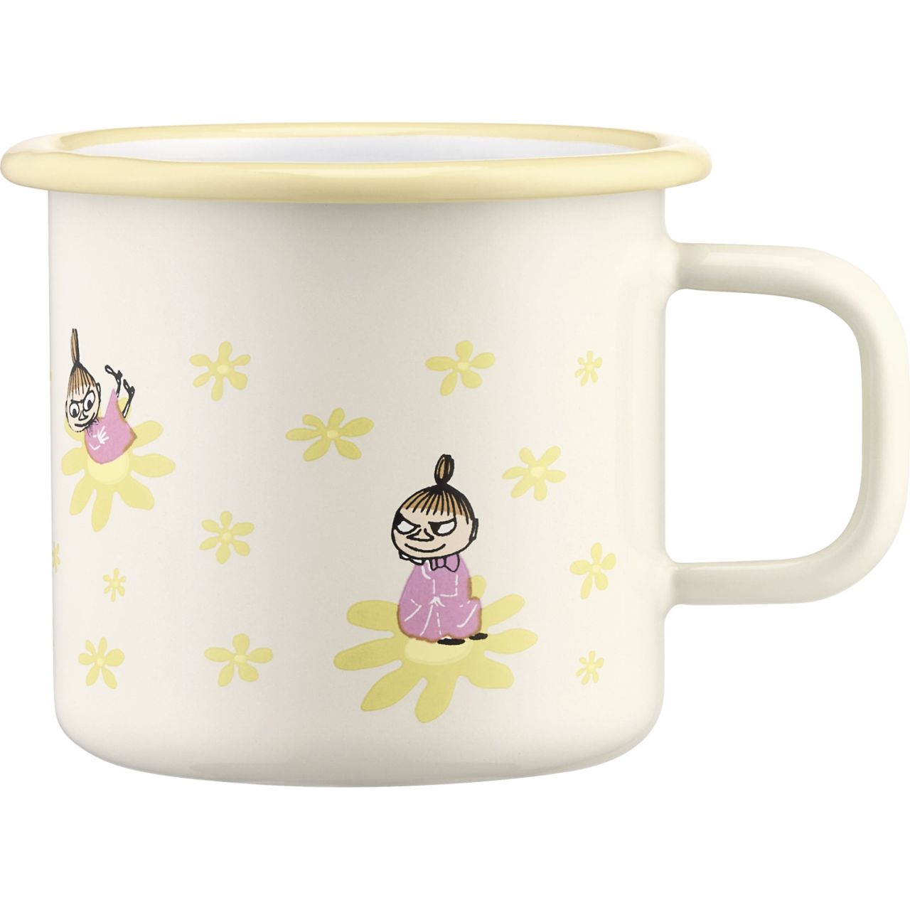 Muurla Mumins Flowers Tasse / Becher Emaille 0,37 l hellgelb, bunt''