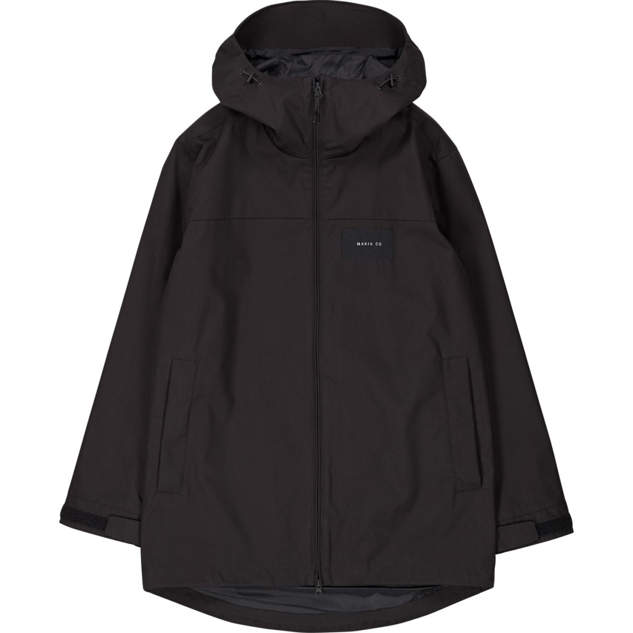 Makia Clothing Herren Regenjacke mit verstellbarer Kapuze schwarz...