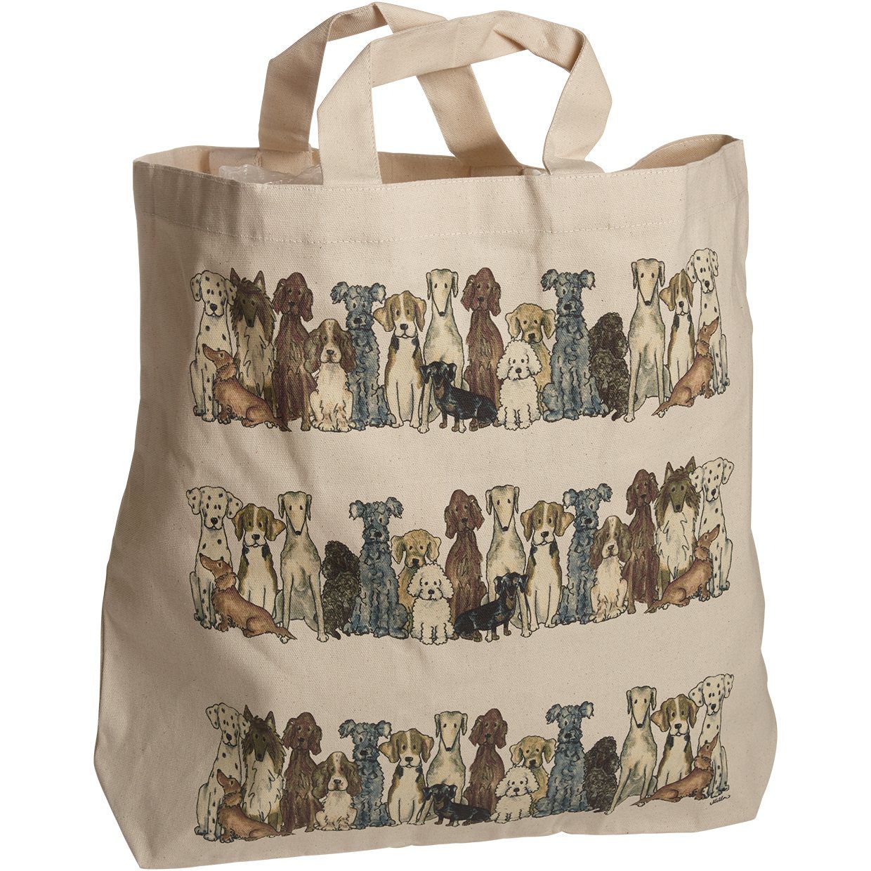 Nääsgränsgården Hunde Tragetasche 42x48 cm 2 Griffe beige,...