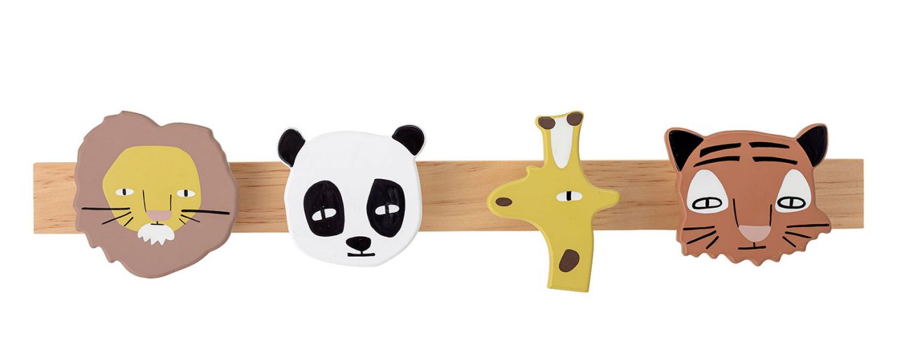 Bloomingville Sade Hakenleiste Tiere Holz Länge 47 cm Höhe 10 cm...