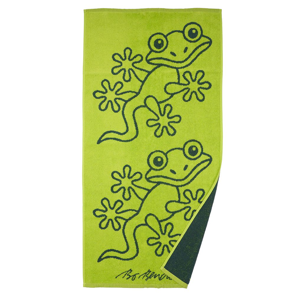 Bo Bendixen Handtuch (Öko-Tex) Gecko 50x100 cm lime, dunkelgrün''