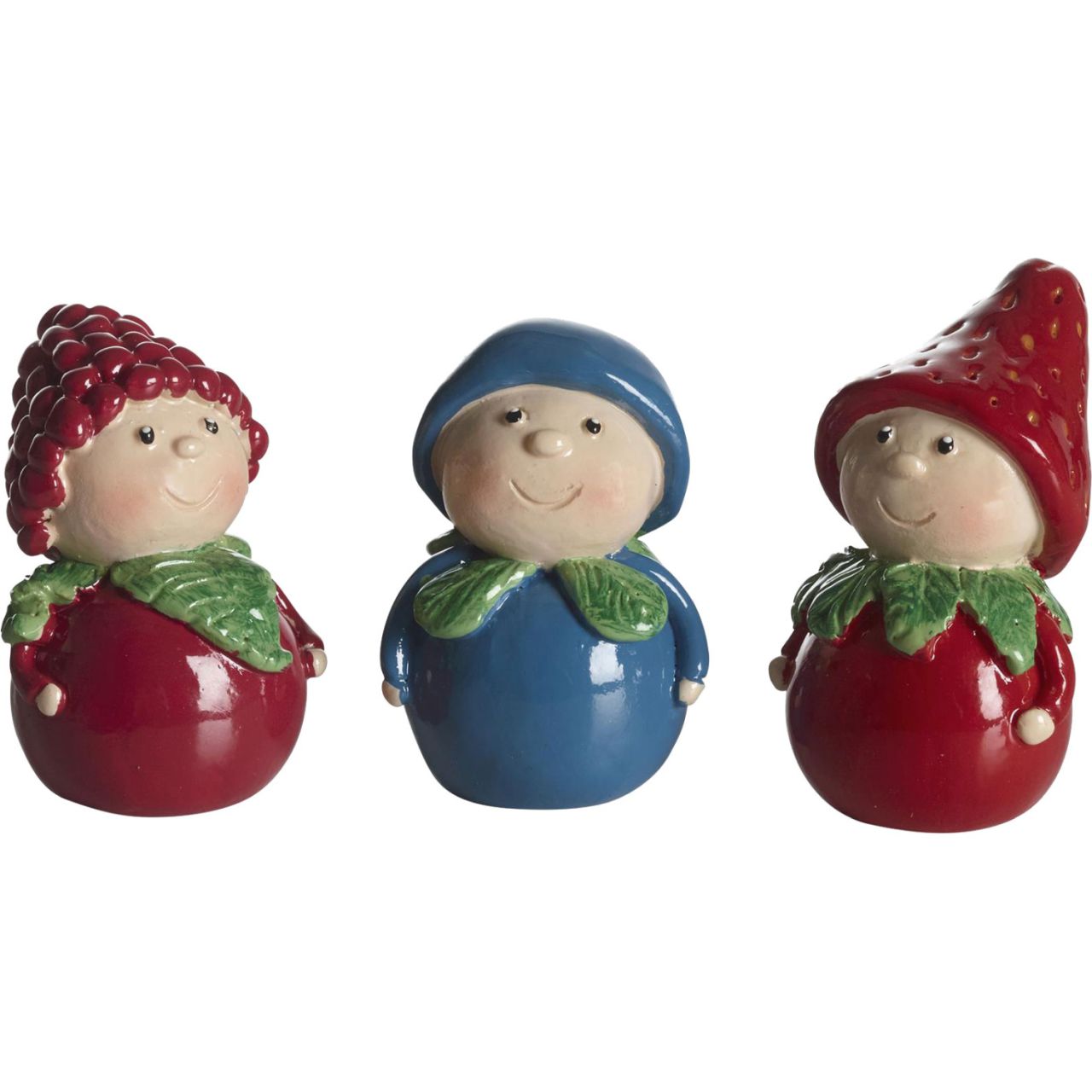 Nääsgränsgården Wichtel Beeren bis Höhe 5,5 cm rot, blau 3 Stk.''