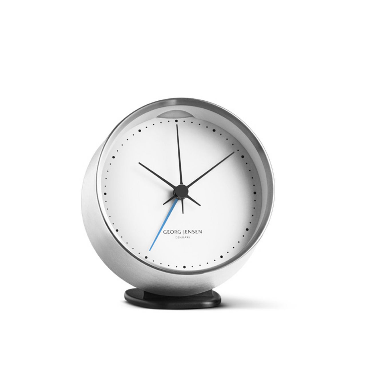 Georg Jensen Henning Koppel Wecker Ø 10 cm stahl weiß''