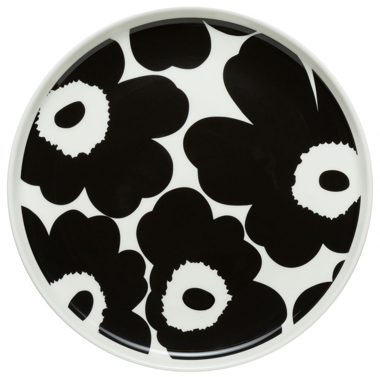 Marimekko Unikko Oiva Teller Ø 20 cm cremeweiß, schwarz''