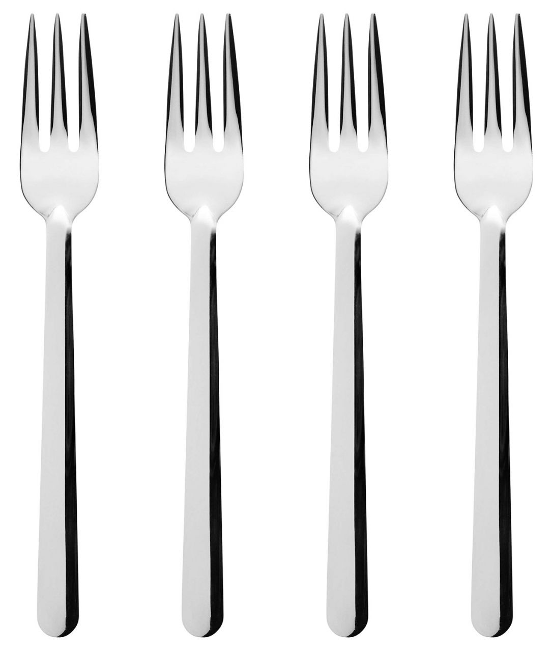 Eva Trio Legio Nova Besteck poliert Kuchengabeln 4 Stk.''