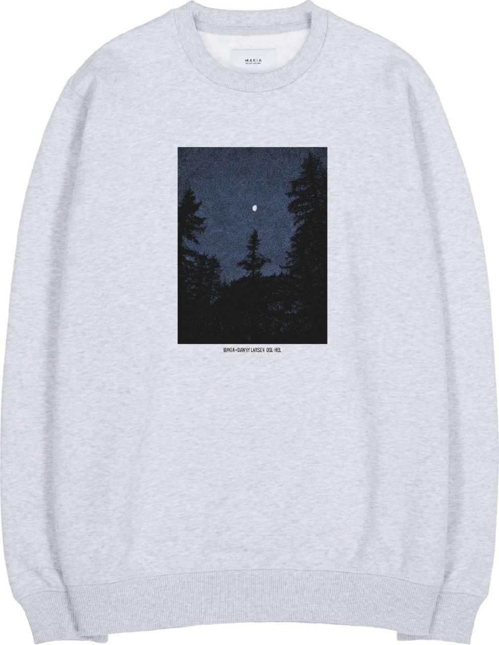 Makia Clothing Herren Fleece Sweatshirt hellgrau / print Solstice...