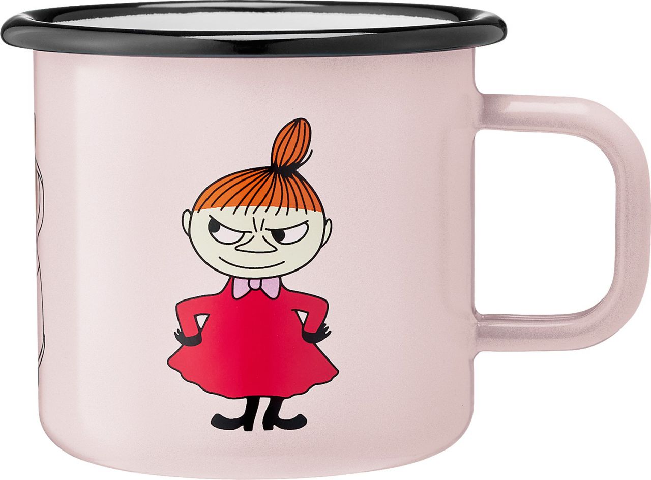 Muurla Mumins Retro Little My Tasse / Becher Emaille 0,37 l rosa,...