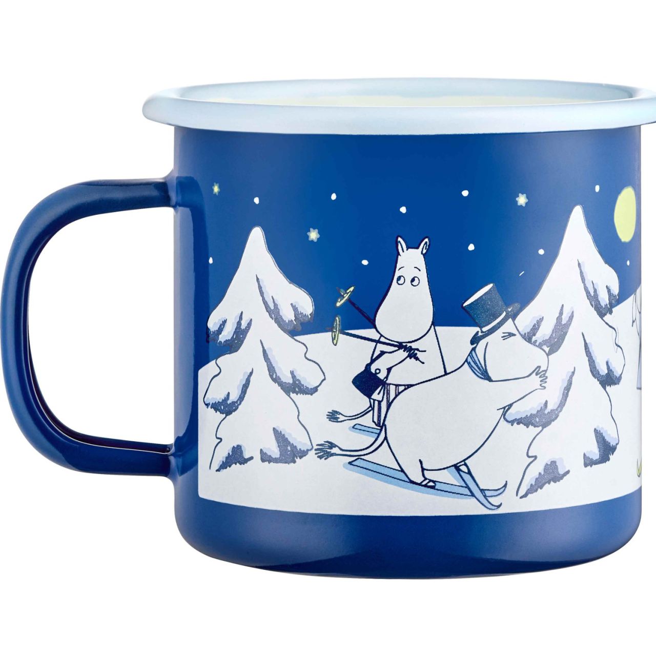 Muurla Mumin Stary Night Tasse / Becher 0,37 l Emaille nachtblau,...