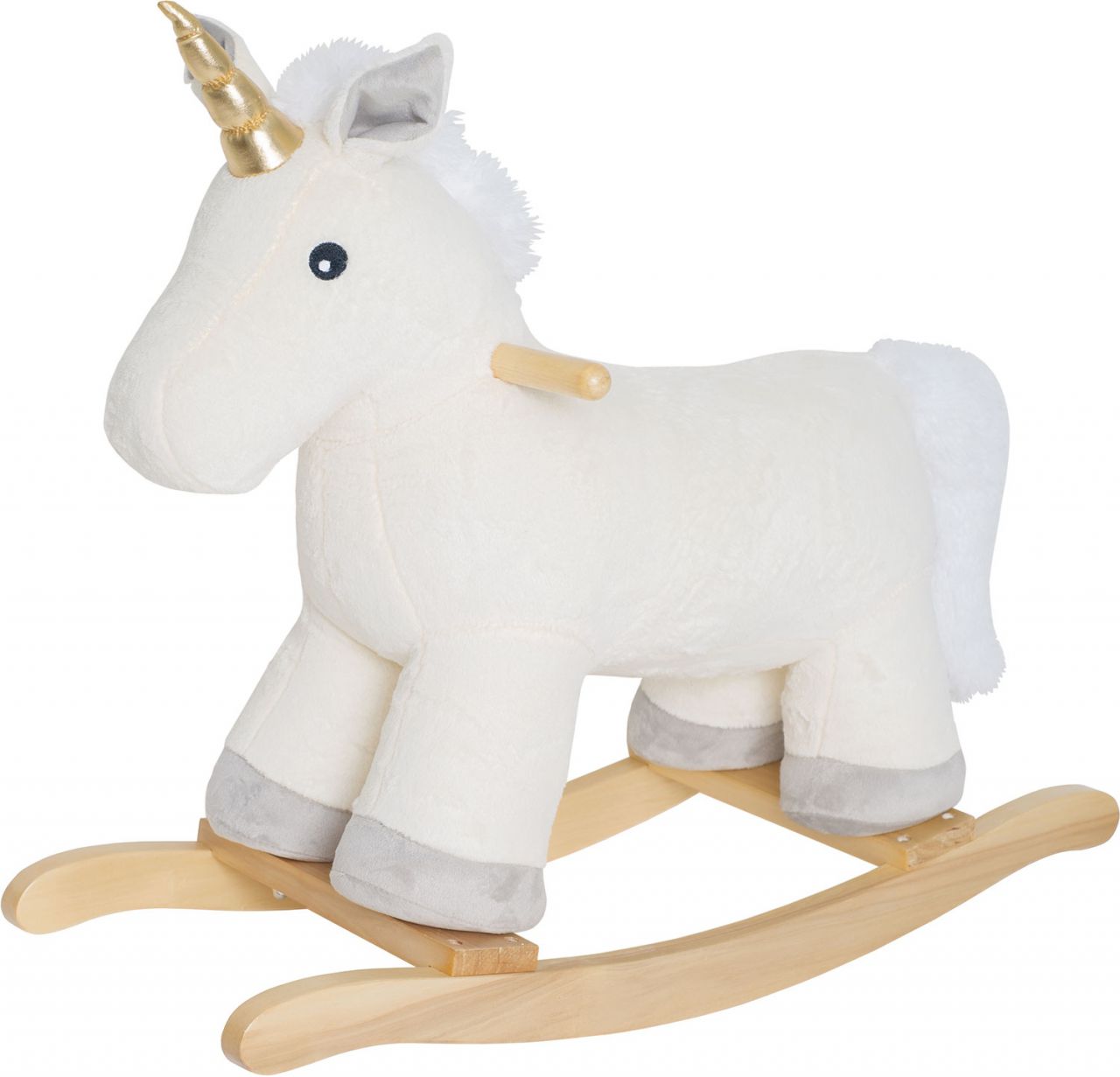 Jabadabado Schaukeltier Plüscheinhorn weiß, gold''
