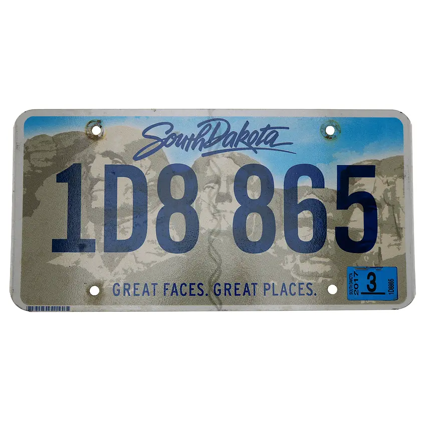 US Kennzeichen South Dakota - original Nummernschild aus den USA