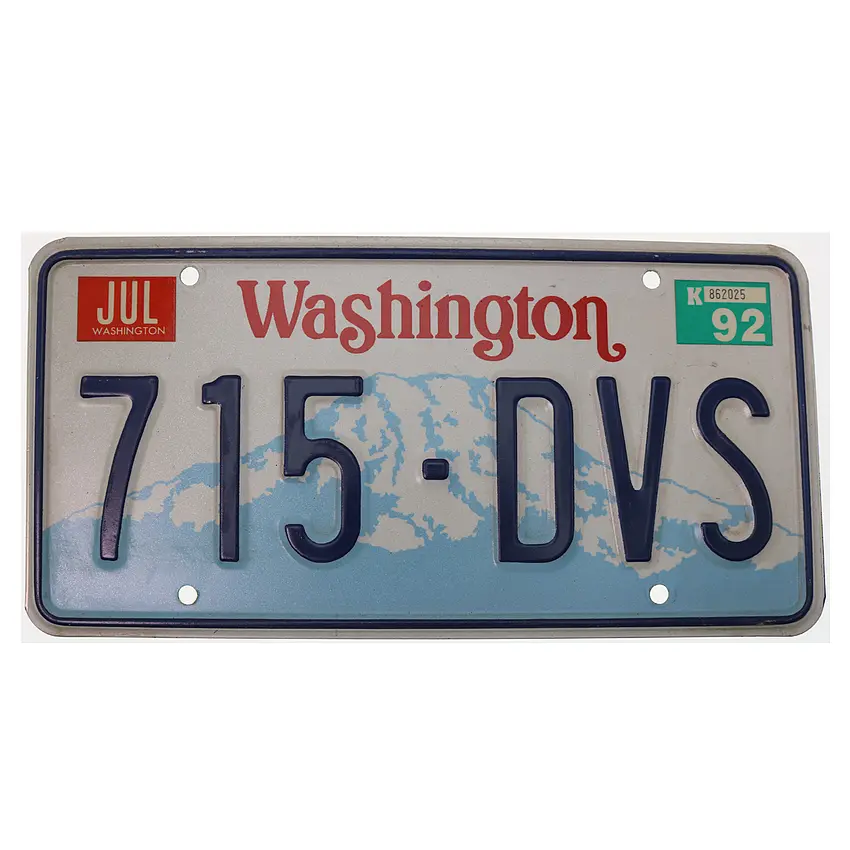 US Kennzeichen Washington - original Nummernschild aus den USA
