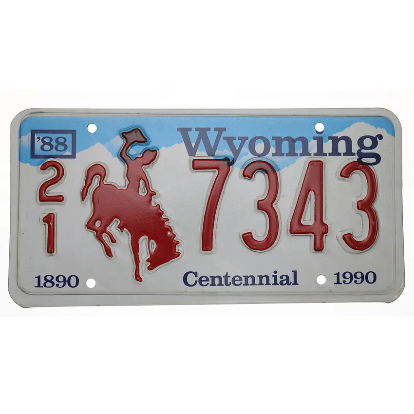 US Kennzeichen Wyoming Centennial - original Nummernschild aus den USA