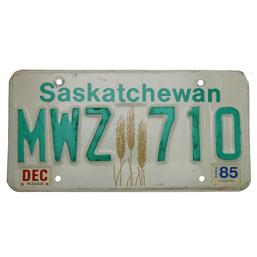 Kanadisches Kennzeichen Saskatchewan - original Nummernschild aus Kanada