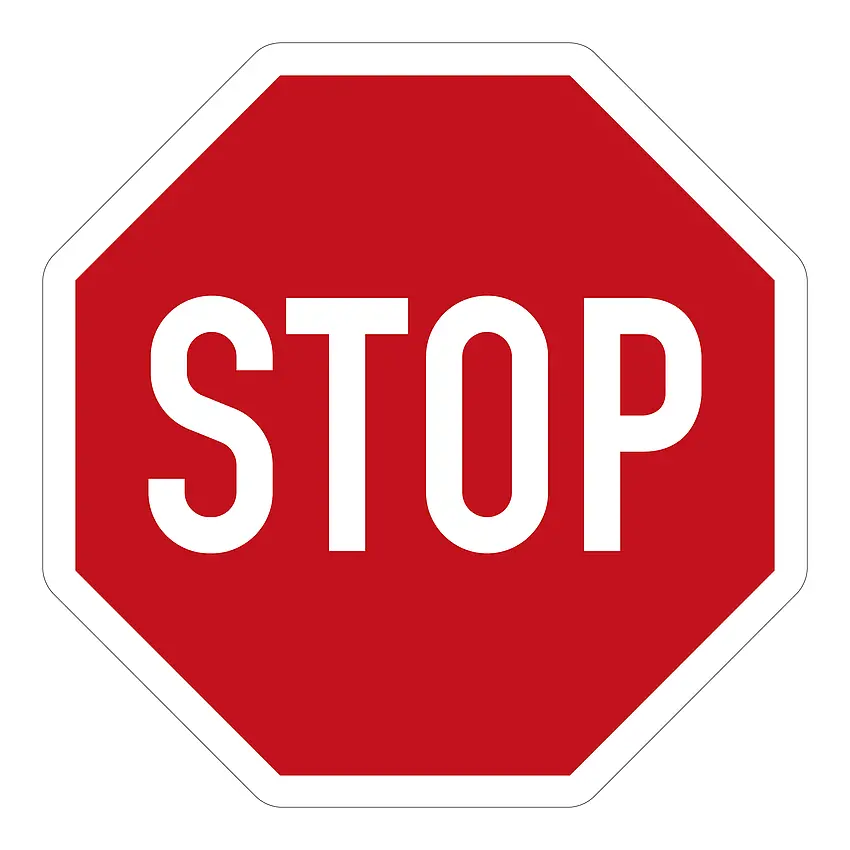 Stoppschild als Aufkleber Aufkleber 30 cm