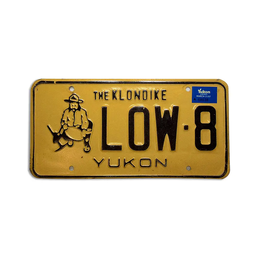 Originales Kennzeichen aus Kanada - Yukon
