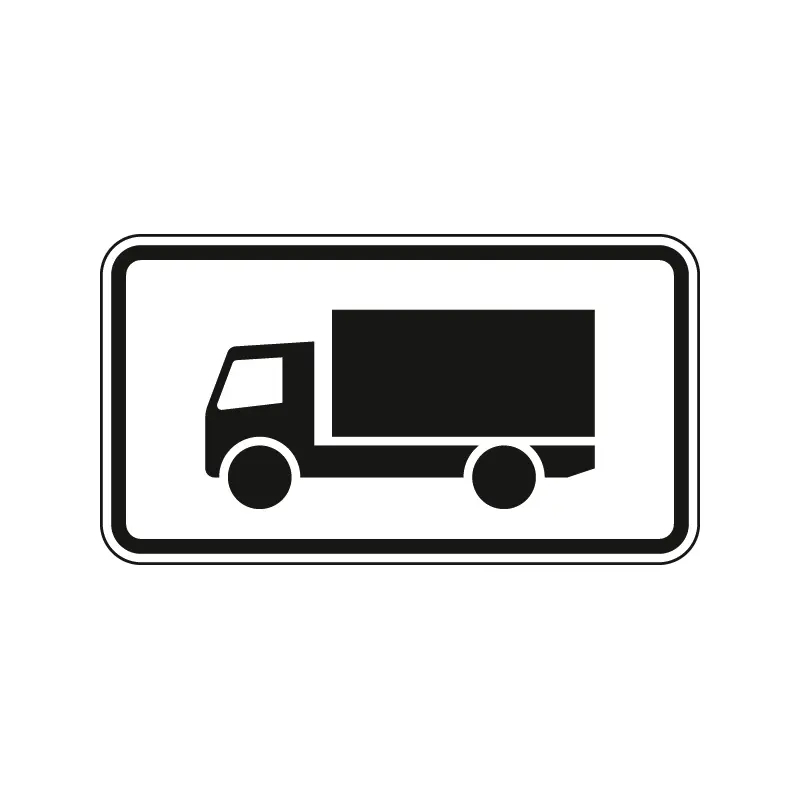 Verkehrszeichen Zusatzschild StVO - Kraftfahrzeug mit Gesamtmasse über 3,5 t