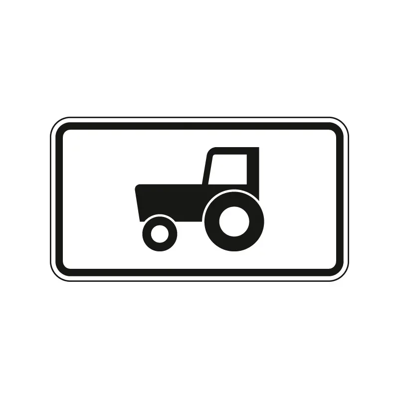 Verkehrszeichen Zusatzschild StVO - Traktor