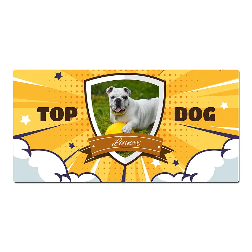 Hundeschild mit eigenem Foto und Name