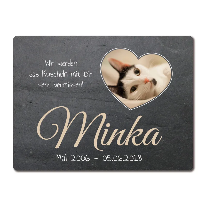Wetterfestes Grabschild für Haustiere 20 x 15 cm