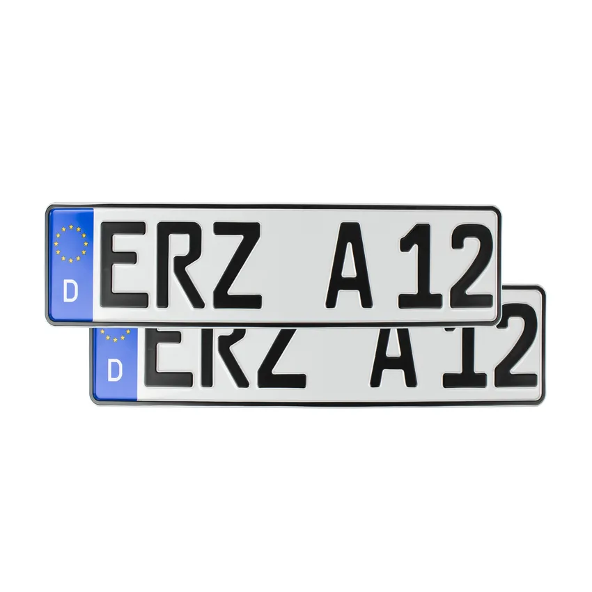 Amtliche Kennzeichen im verkürzten Format - 46 cm - 2 Stück