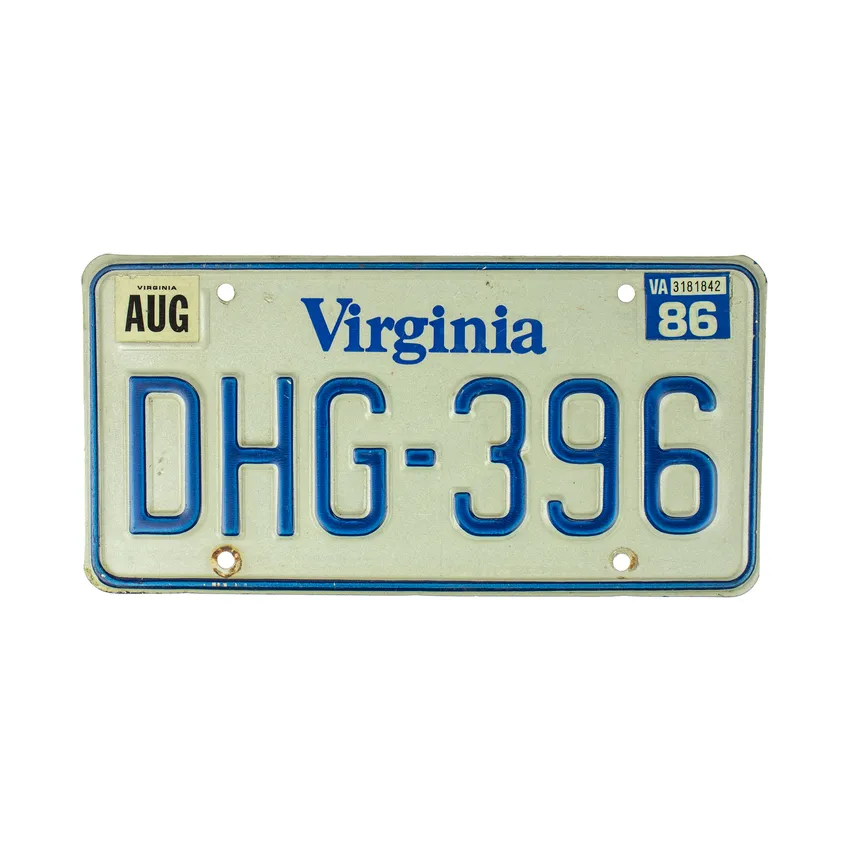 USA Kennzeichen Virginia - originales Schild aus den USA