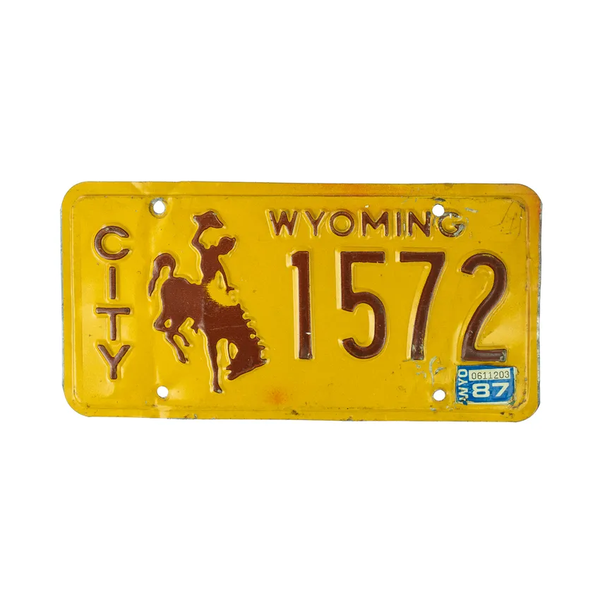 Originales USA Kennzeichen Wyoming