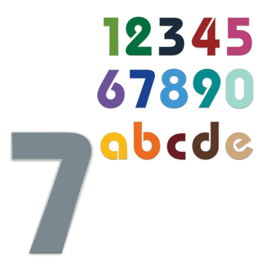 Farbige Edelstahlhausnummer 18 cm hoch | Bauhaus