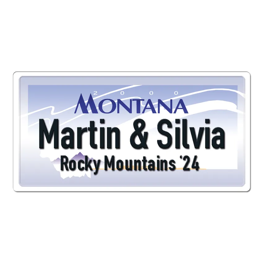 Montana USA Kennzeichen Dekoschild mit individuellem Wunschtext bedruckt 30 x 15 cm