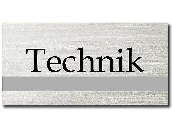Türschild - Technik - ClassicLine - Größe: 20 x 10 cm
