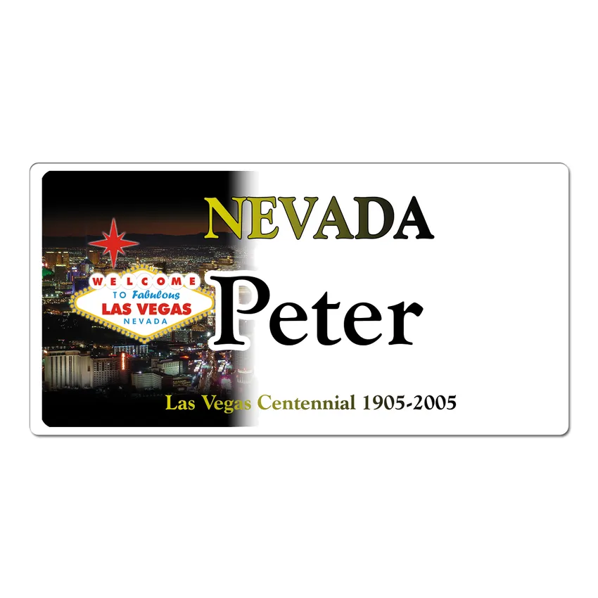 Nevada USA Kennzeichen mit individuellem Wunschtext bedruckt 30 x 15 cm