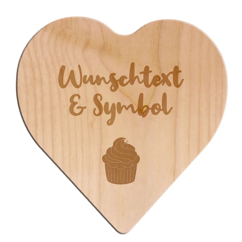 Herz aus Holz 18 cm | mit Gravur