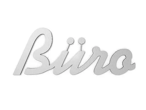 Türschild Büro aus Edelstahl - 260 mm x 100 mm