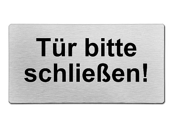 Tür bitte schließen - Türschild mit Wunschtext - Simple - 20 x 10 cm