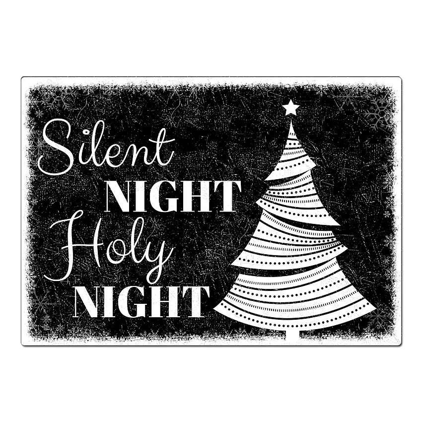 Weihnachtsdeko Schild mit Wunschtext - Farbe schwarz - Format A4