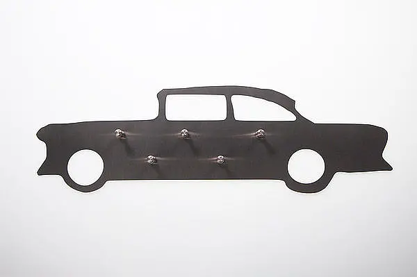 Schlüsselboard 'Auto' aus Edelstahl