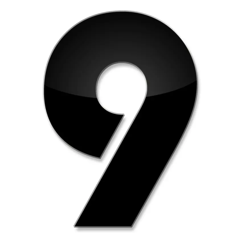 Hausnummern aus Acryl in vielen Farben - Höhe 19 cm - Design Bauhaus - einstellig