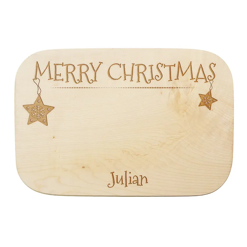 Schneidebrett mit Gravur in mehreren Größen 'Merry Christmas'