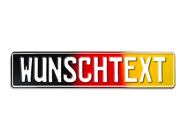 Effekt-Kennzeichen Deutschland mit Wunschtext