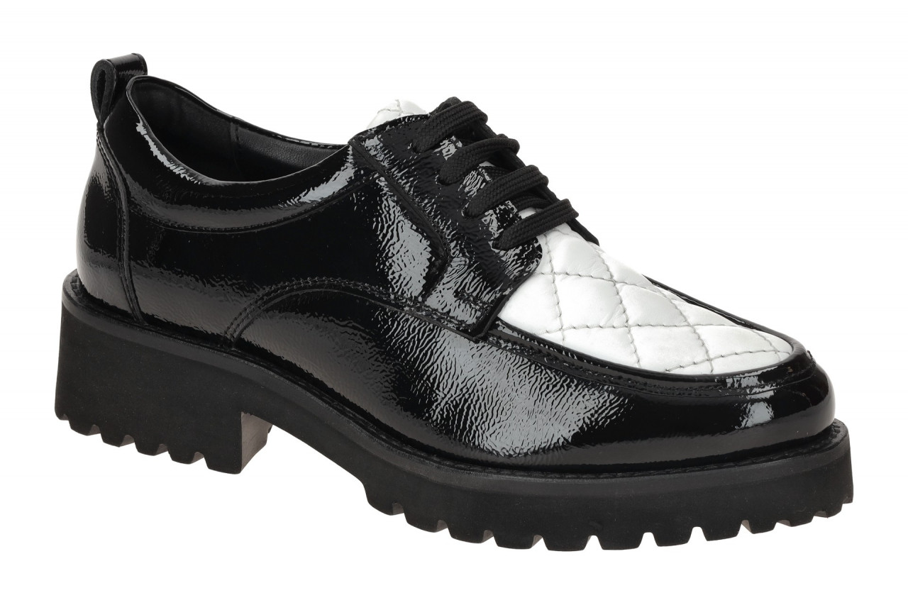 Josef Seibel Damenschuhe 40701 SALLINA 01 Schwarz/Wei? Plateau Halbschuhe Ech...