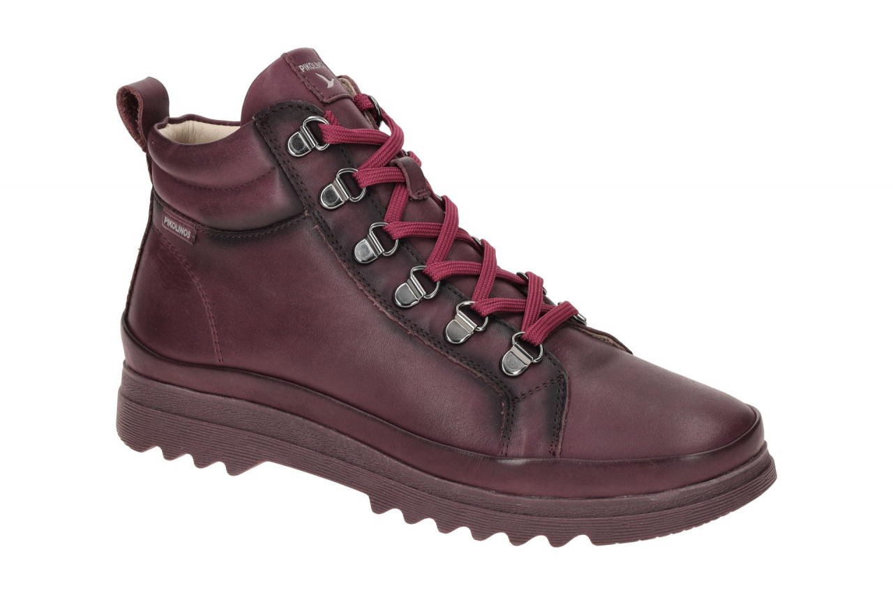Pikolinos W3W-8564C11 grape VIGO Damen Stiefeletten dunkelrot Leder mit Texti...