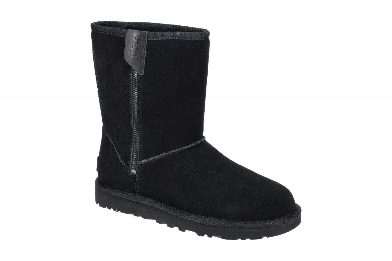 UGG CLASSIC SHORT BAILEY ZIP 1144043 BLK schwarz - Winterstiefel f?r Damen