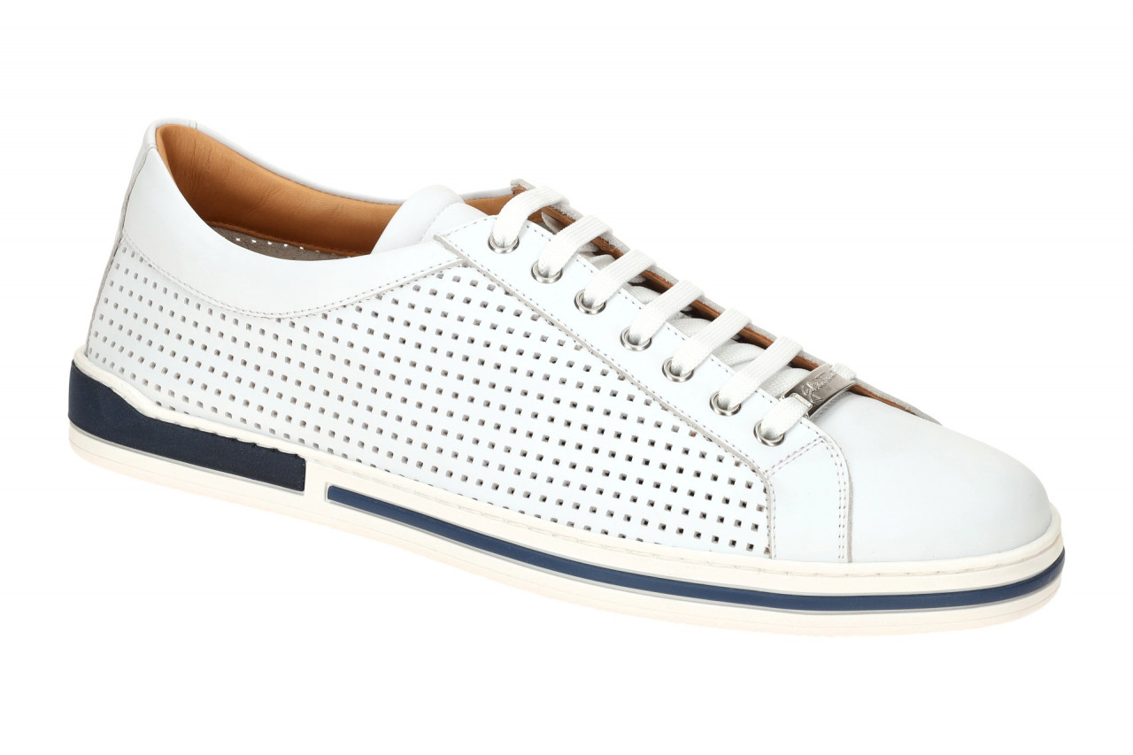 Galizio Torresi Herrenschuhe 417530A Wei? Blau Echtleder Gummisohle Schn?rschuhe