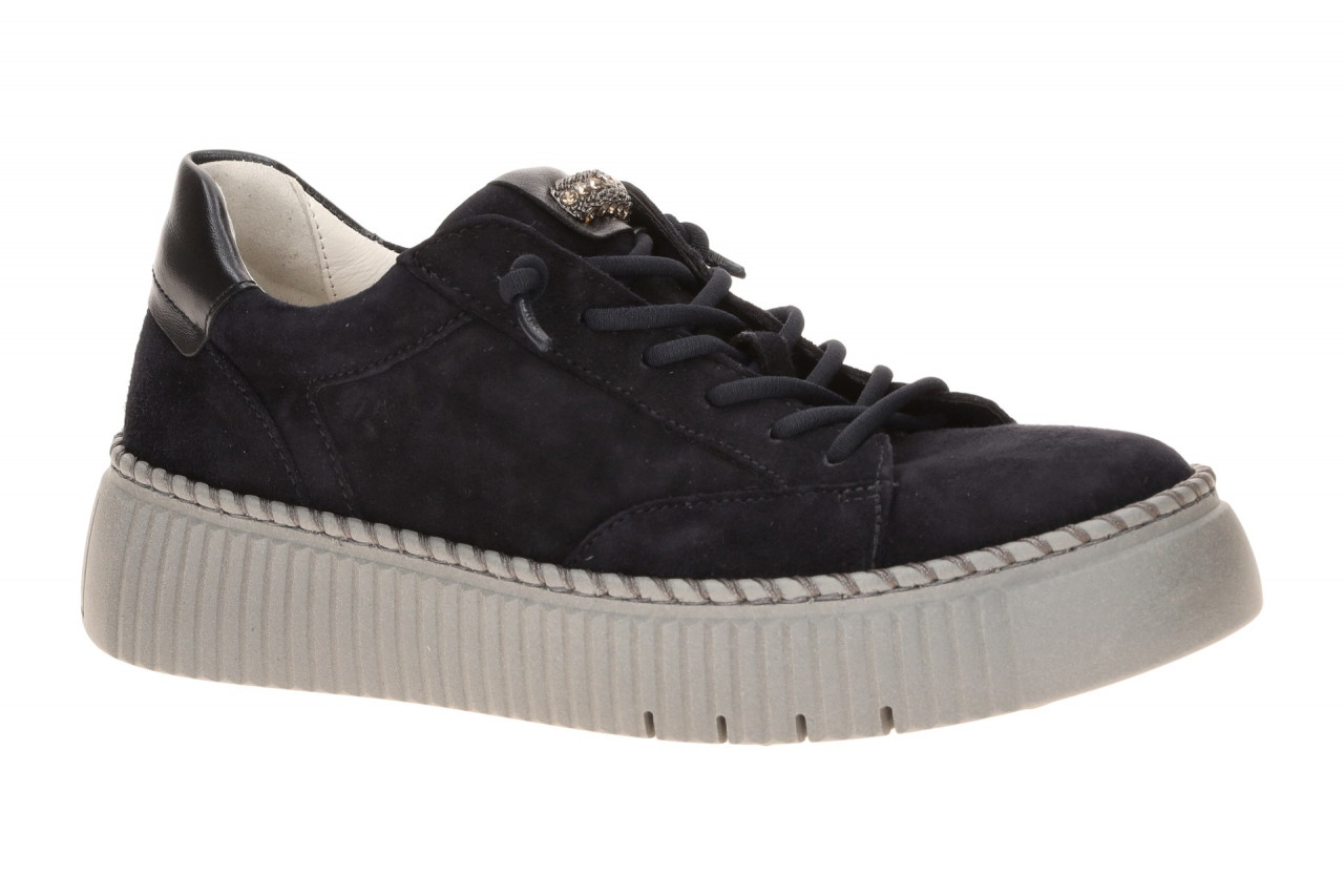 Gabor 73.243 - Sneaker Halbschuhe Damen Atlantic / Night Blue Fu?bett aus Ech...