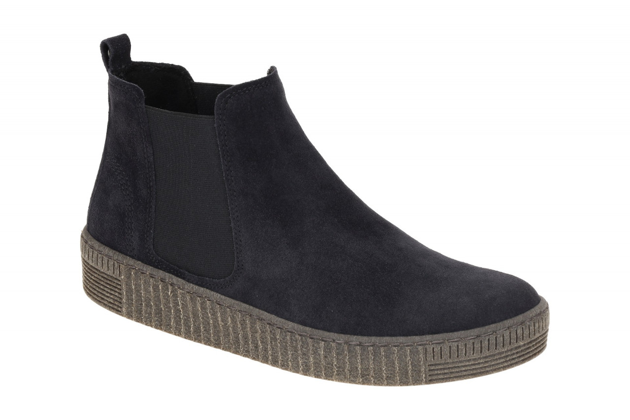 Gabor 73.731 Damen Stiefeletten in Blau ocean - bequeme Chelsea Boots