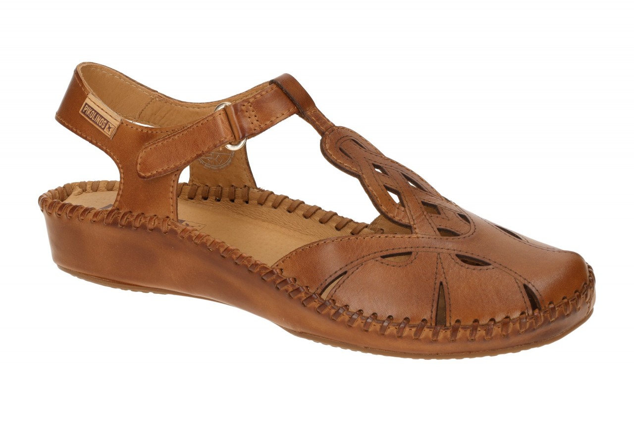 Pikolinos 655-0703 brandy VALLARTA Damen Keilsandalen braun Fu?bett aus Echtl...